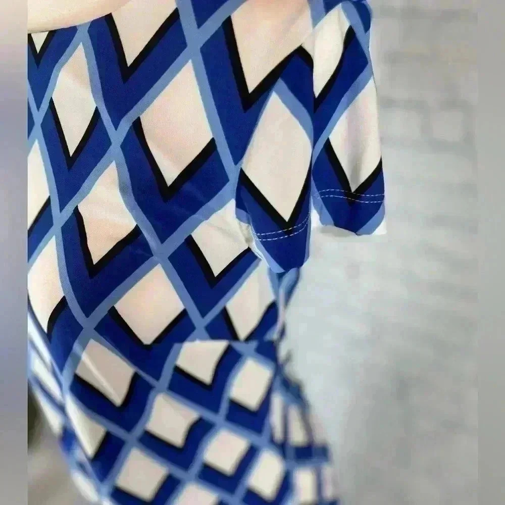 New NWT Jessica Howard Women's Size S MISSY Dress Blue Purple White‎ Diamond - Picture 7 of 12